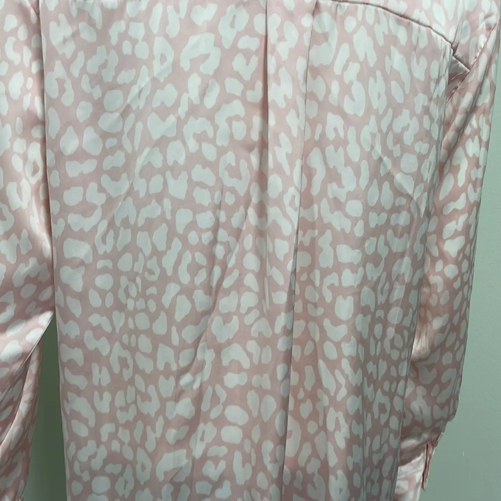 Zara “Satin Effect” Pink Leopard Blouse - Image 12