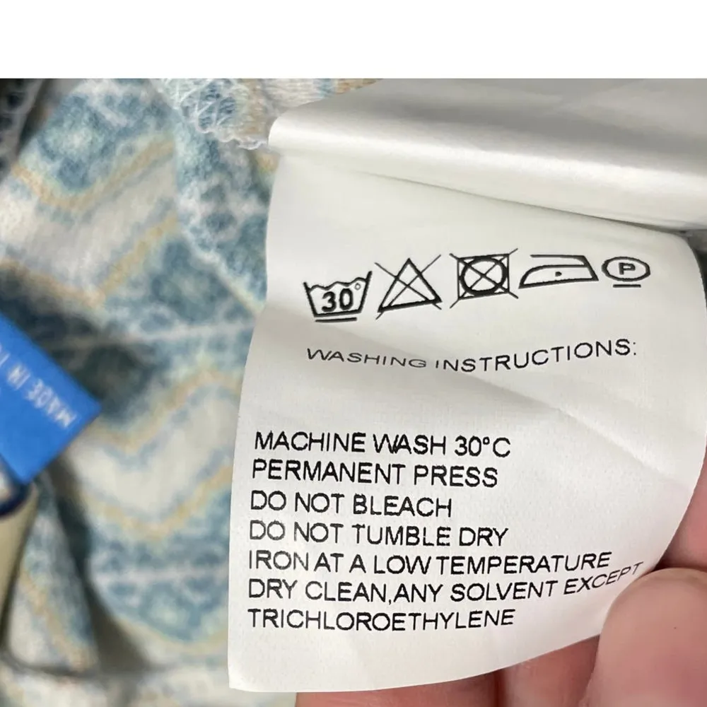 NWOT Farm For Anthropologie Wide Leg Palazzo Yoga Pants Geometric Print Sz S Green - Image 6