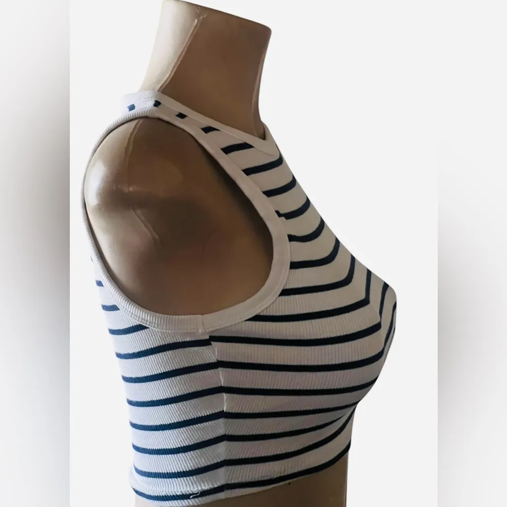 Zara women striped cropped tank - Image 6
