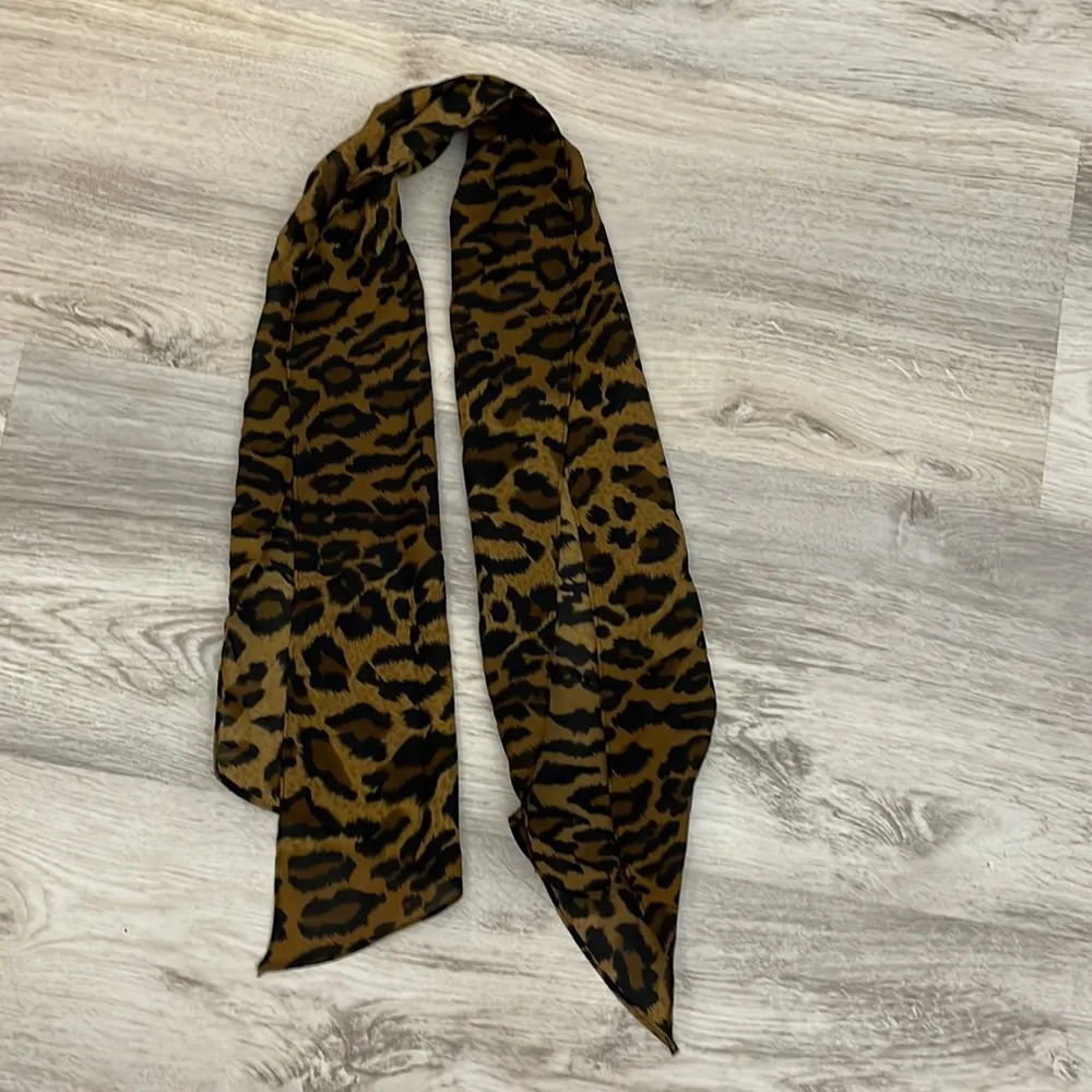 Leopard Print Black Brown Tan Sheer Lightweight Women's Scarf Multiple - Image 5