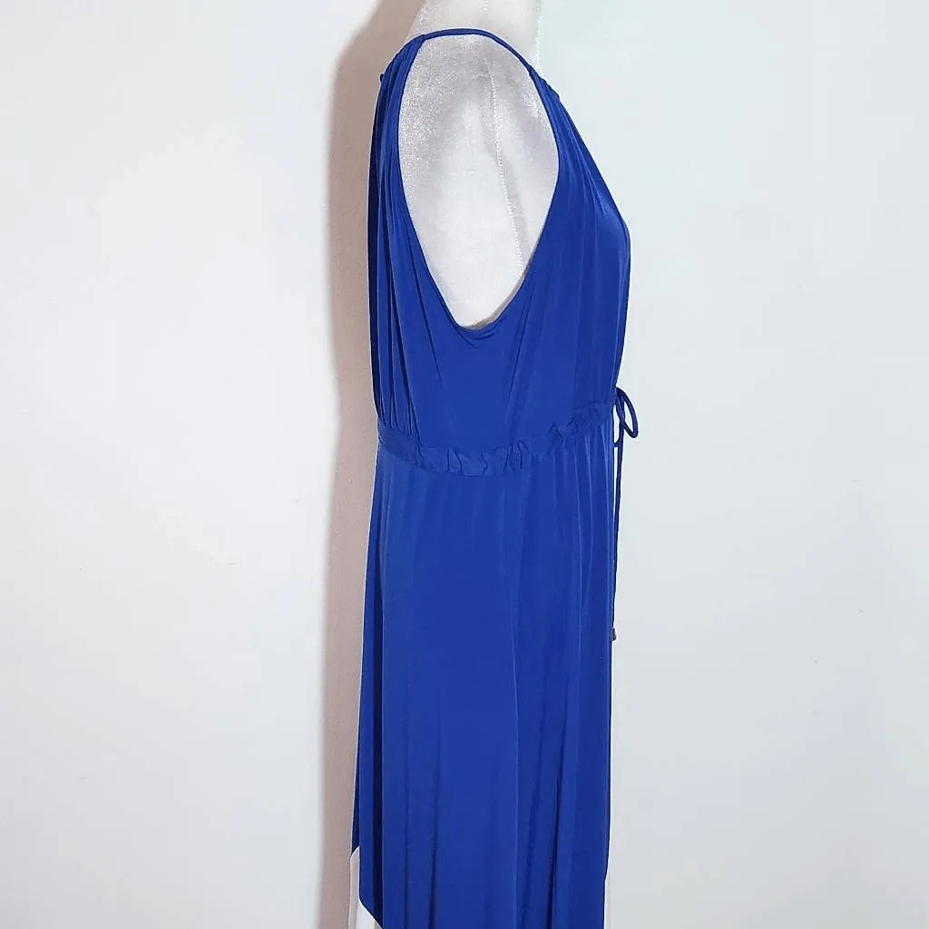 Suite 7 Blue Sleeveless Maxi Dress Size 10 Blue and White Maxi Dress - Image 6