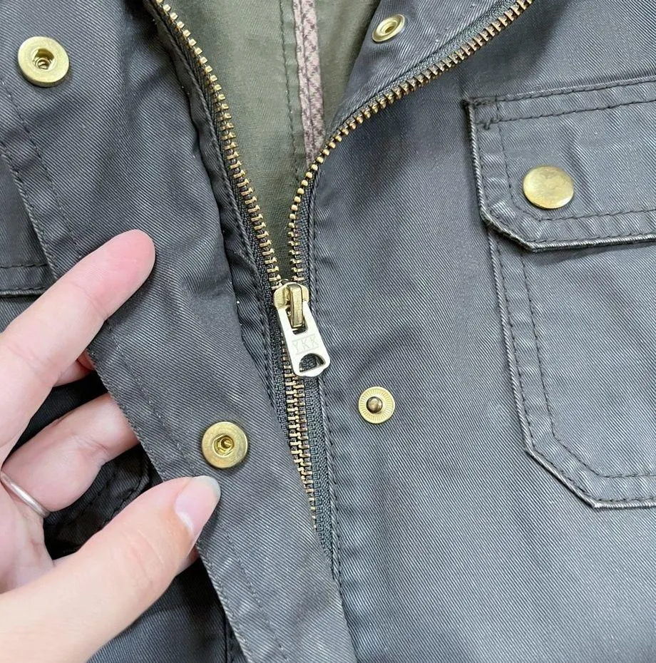 J Crew • Downtown Field Jacket waxed cotton canvas Mossy Brown olive green - Image 7