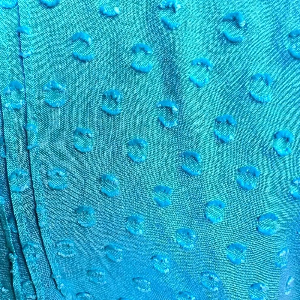 Soft Surroundings Offshore Top PM Petite Medium Aquamarine Hidden butto… - Image 6