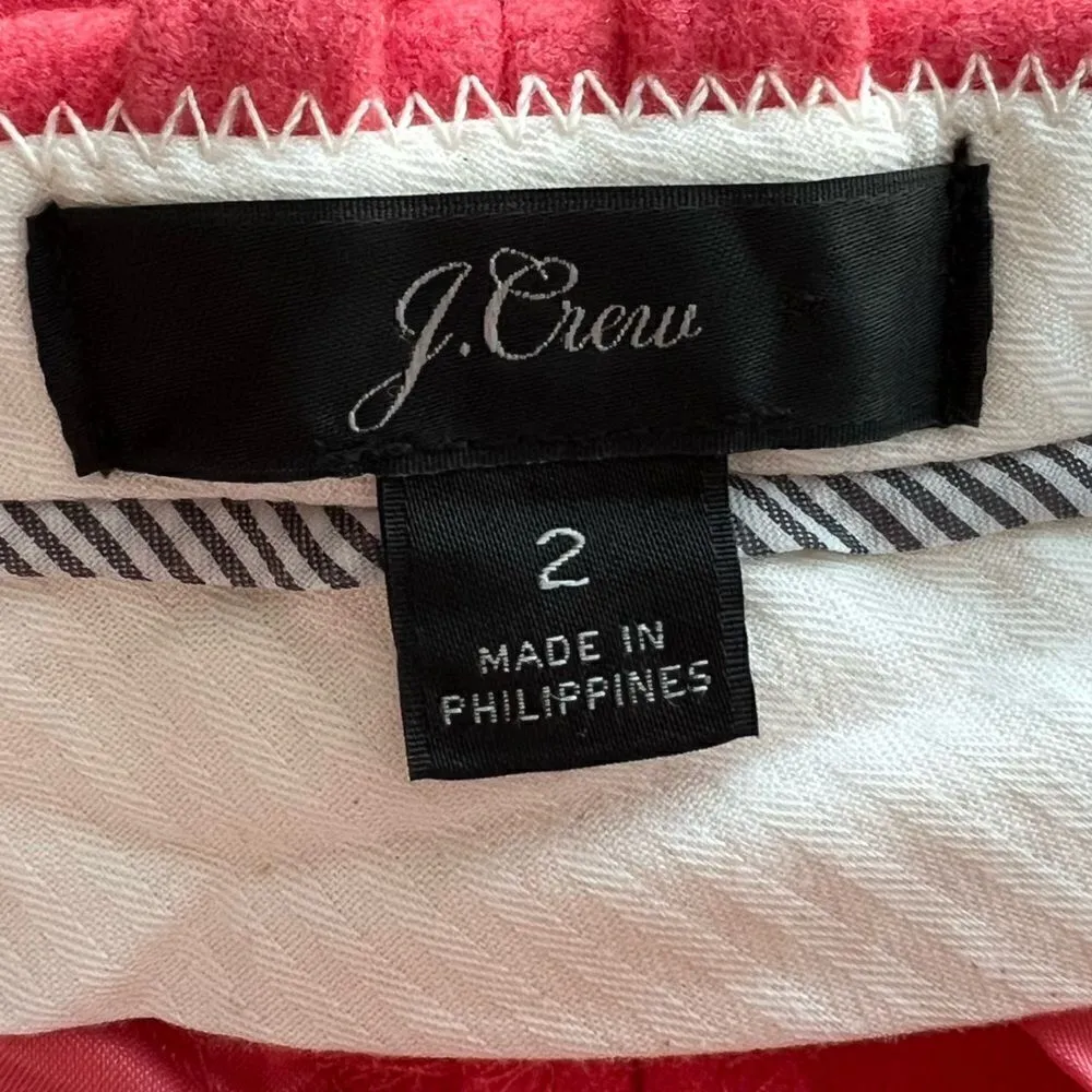 J. Crew Double Serge Wool Wide Leg Crop Capri Culotte Pants in Salmon Pink - Image 3