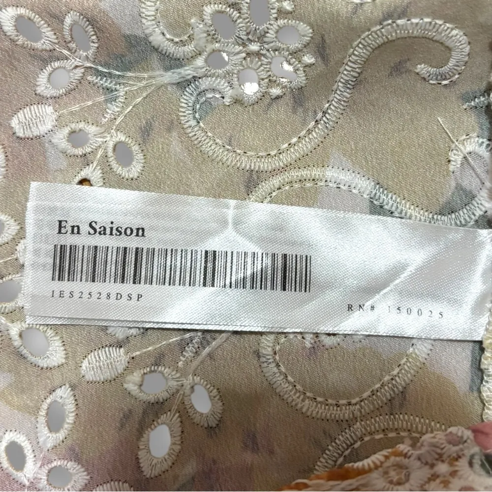 En Saison Pastel Pink Presley Tiered Eyelet Midi Maxi Dress - Image 10