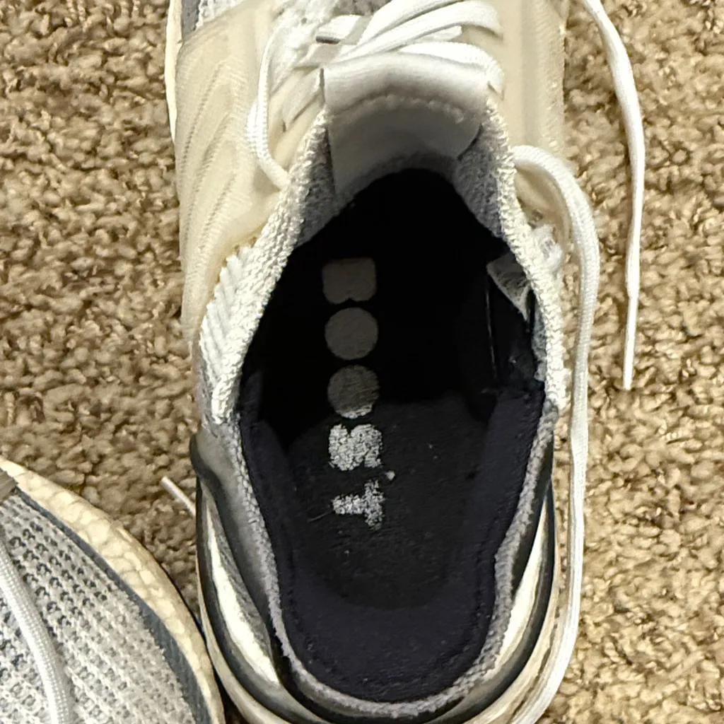 Adidas Women’s White and Gray Ultraboost Running Shoes size 7 - Image 2