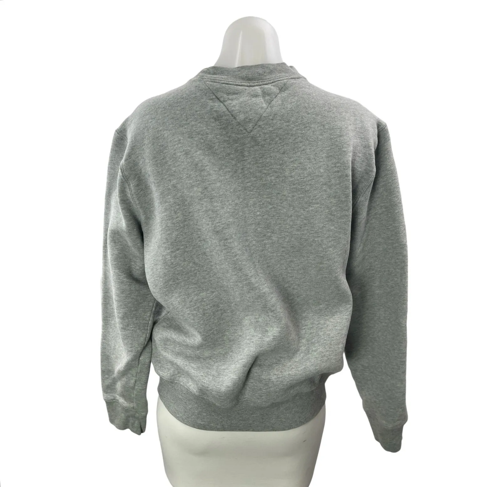 Tommy Hilfiger Women's Gray Fleece Long Sleeve Crew Neck Sweatshirt Top Size M - Image 2
