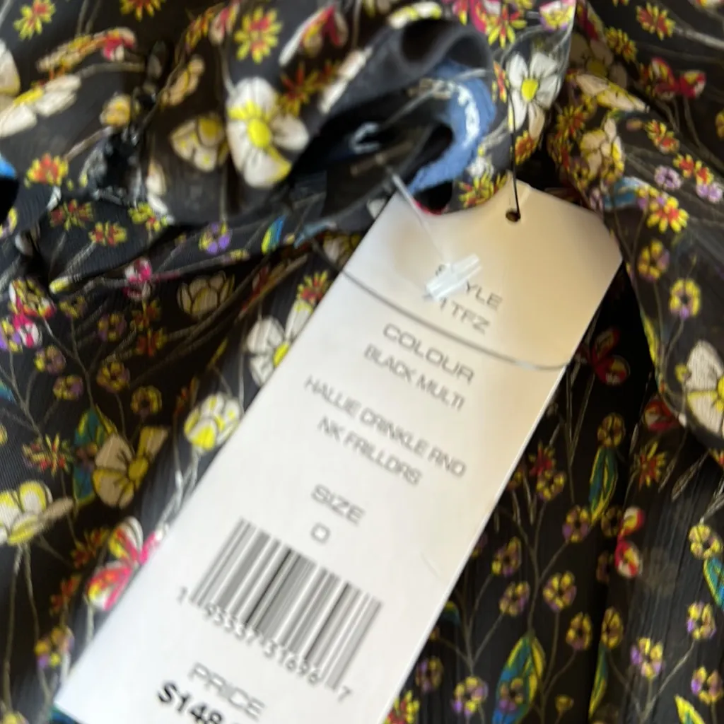 NWT French Connection Hallie Frill Long Sleeve A-Line Dress - Image 9