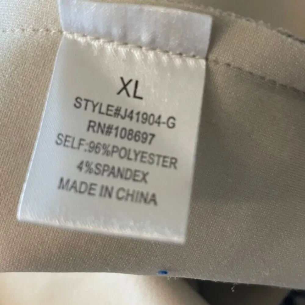 ALICE BLUE Women's Plaid Gray Light Academia Blazer Jacket Ruched Sleeve Sz XL - Image 8