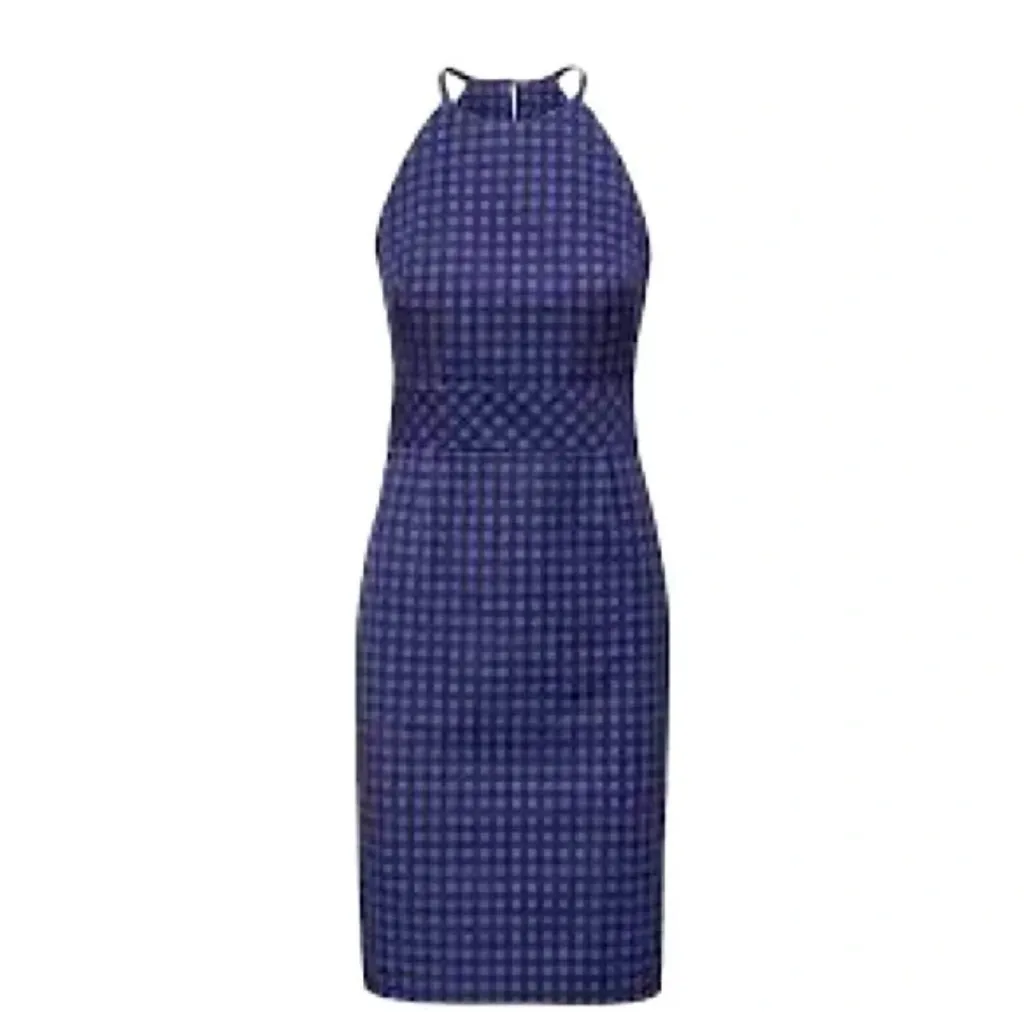 Banana Republic Denim Gingham Halter Dress 4P - Image 2