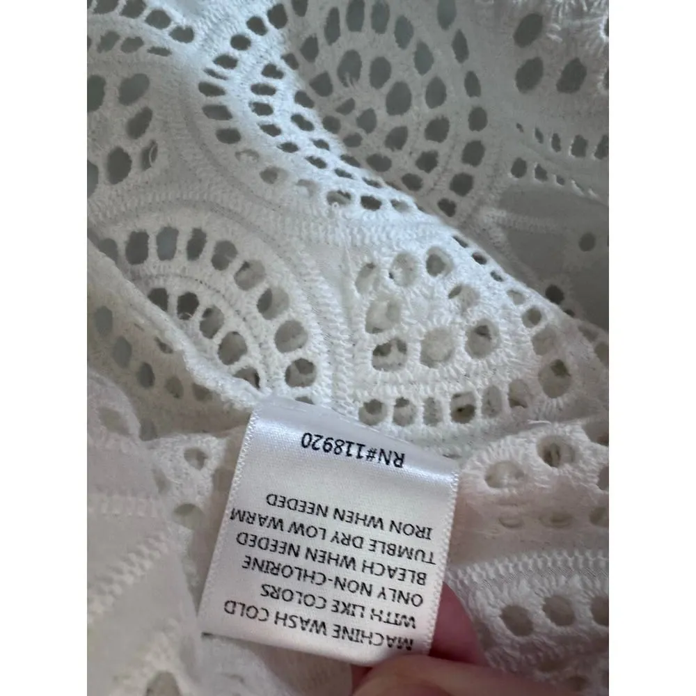 Lucy Paris Loray Embroidered Shirt white sz XS NWT $88 - Image 9