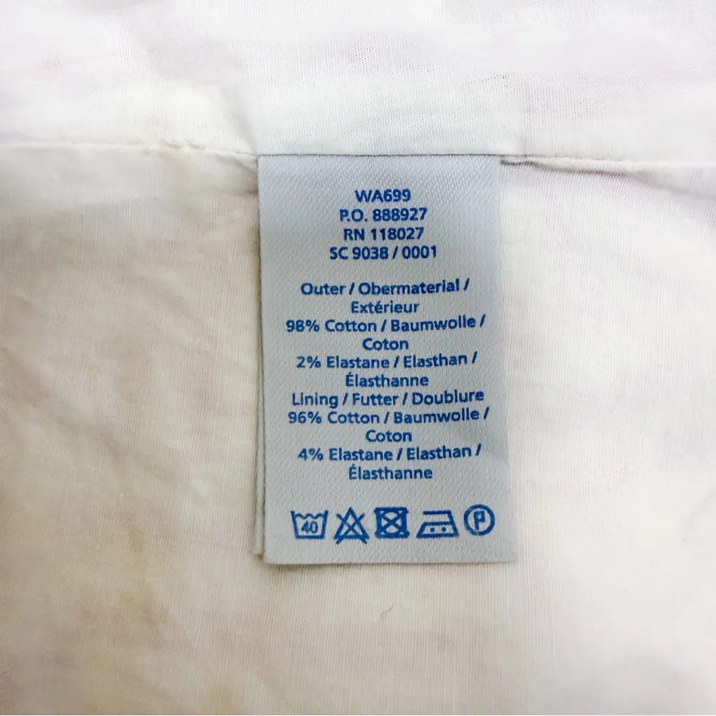 Boden Red Off White Geometric Sleeveless Flap Neck Woven Fit Flare Martha Top 10 - Image 9