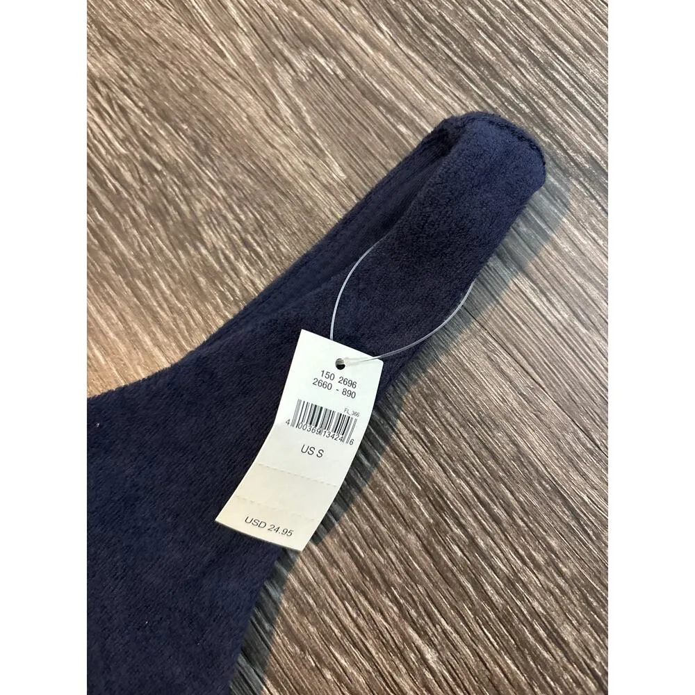 NWT OFFLINE By Aerie Terry Cloth Bralette In Navy Blue Size Small - Image 2