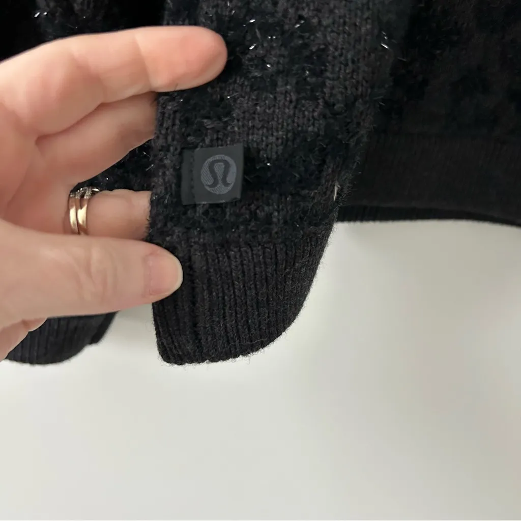 Lululemon Jacquard Knit Leopard Wool Blend Crew Neck Pullover Metallic Sweater M - Image 7