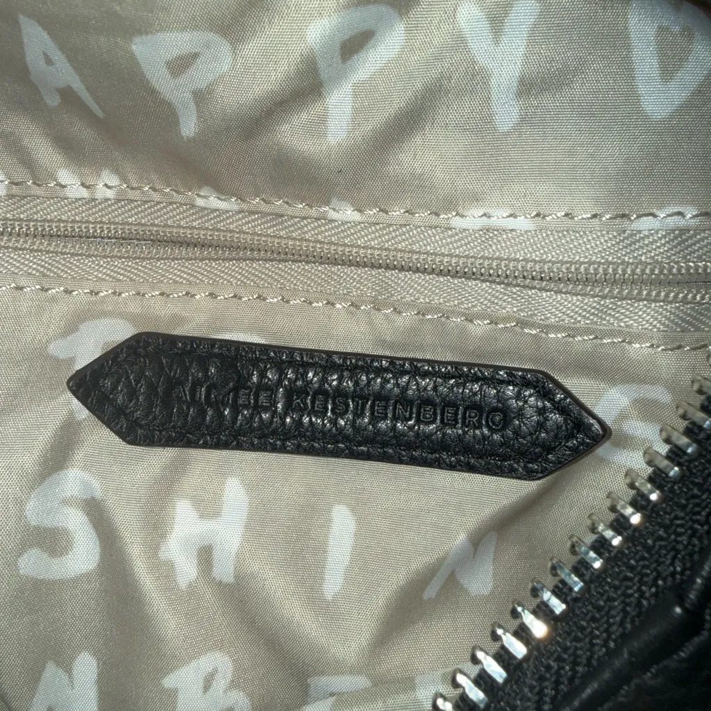 Aimee Kestenberg Corfu Pleated Hobo Bag in black leather - Image 13