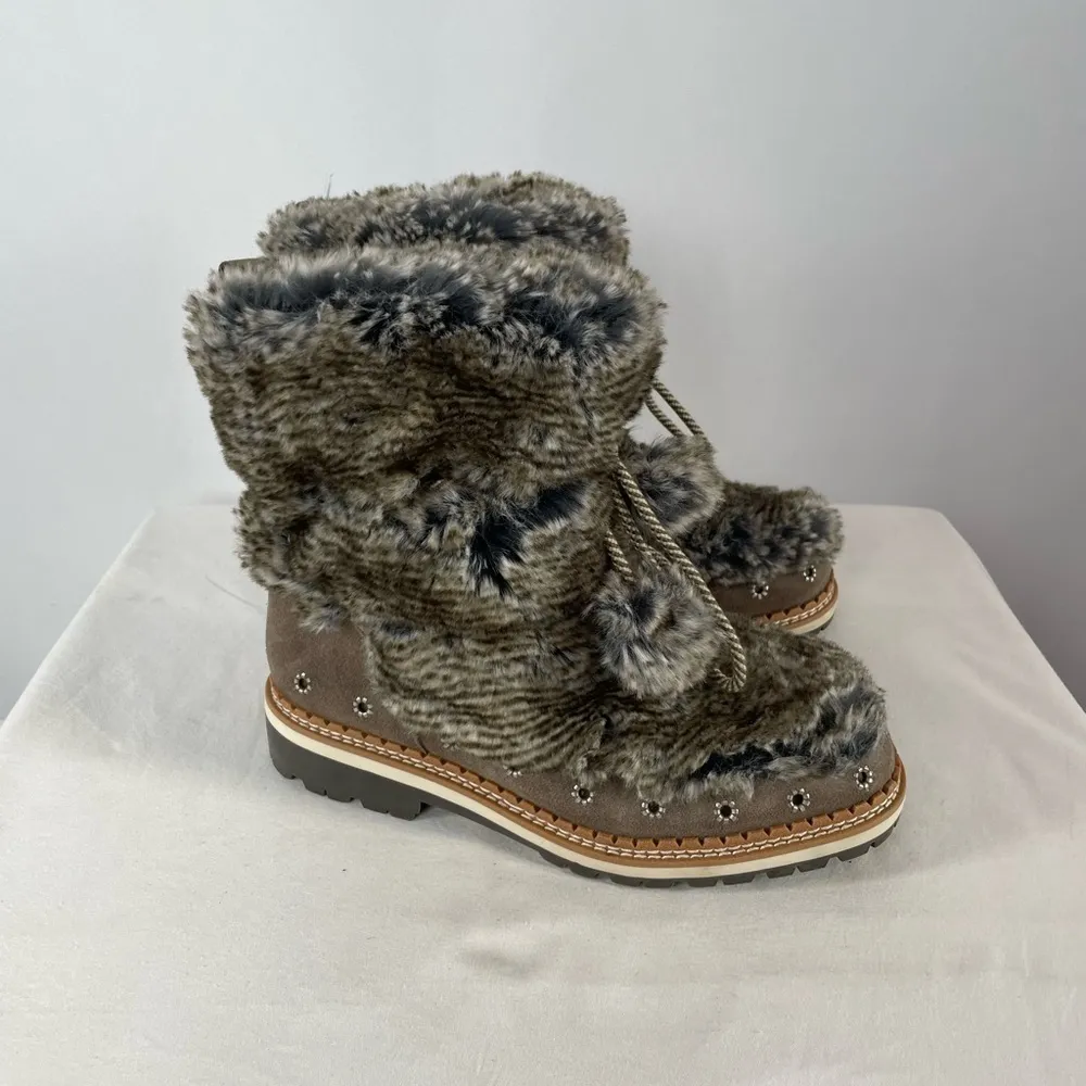 Sam Edelman Blanche Fur Boot‎ in Grey Brown Size 8.5 - Image 4