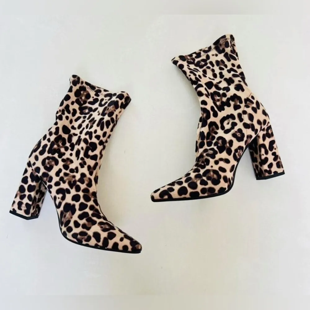 TRUFFLE collection Cheetah print women’s boots size 5 - Image 2
