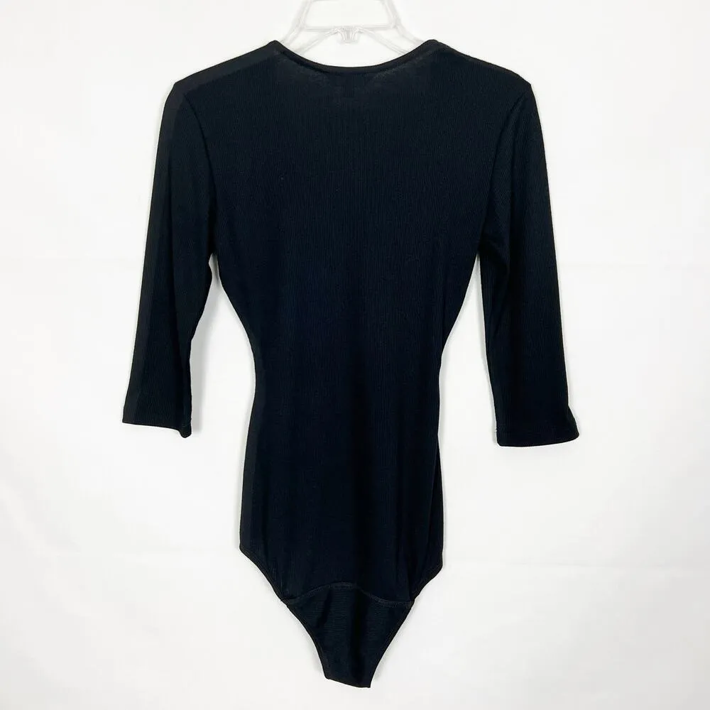 Jack by BB Dakota Bodysuit Womens XS Lace Up Stretch Coquette Dark Fairy Witchy - Image 5