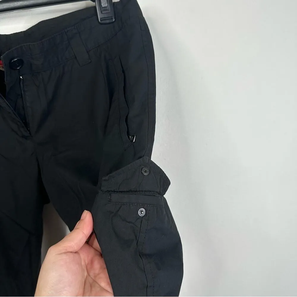 PRADA Black Straight Cropped Cargo Pants Women's Made in Italy Size 42 - Image 12