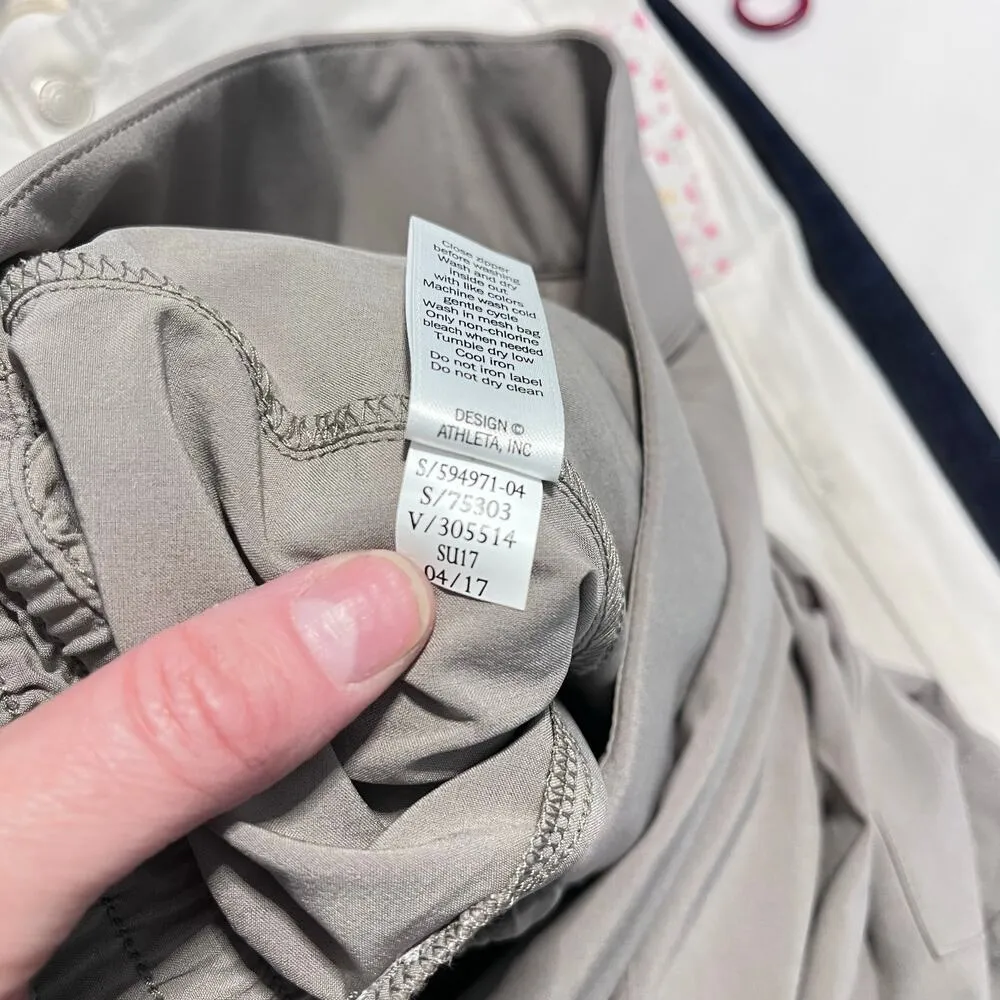Athleta Chelsea Cargo Pant Jogger Women’s Size 10 Petite gray Zipper Pockets - Image 4