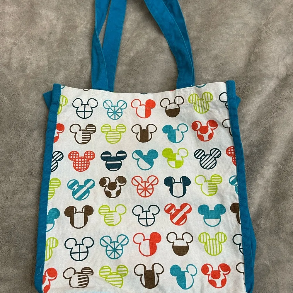 🐱Kohls Cares Disney cloth Tote Mickey Mouse 14 1/2''H x 12 1/2''W x 5 1/2''D Blue - Image 2