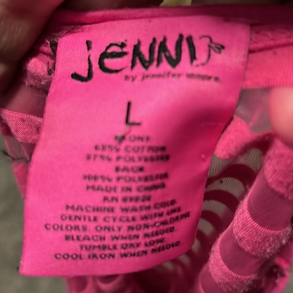 Jenni  - Crop top - Sheer Back - Pink - L - Image 3