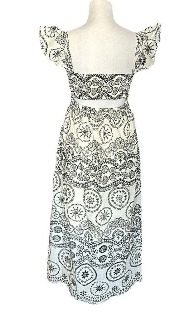 Sunday Up Eyelet Embroidered Dress Size L - Image 3