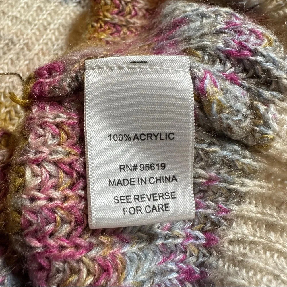 Womens Button-Front Rib-Knit V-Neck Cardigan Sweater Large - Image 7