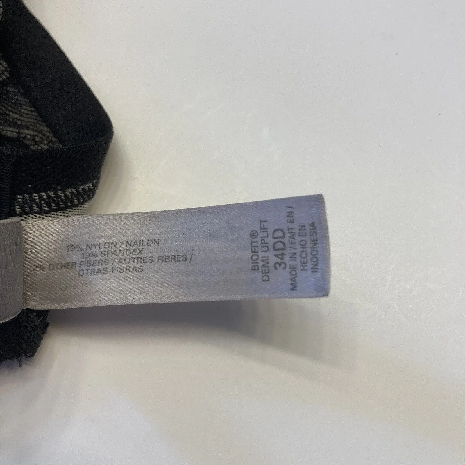 Victoria's Secret Biofit Demi Uplift Bra Underwire Lace Overlay Size‎ 34DD - Image 6