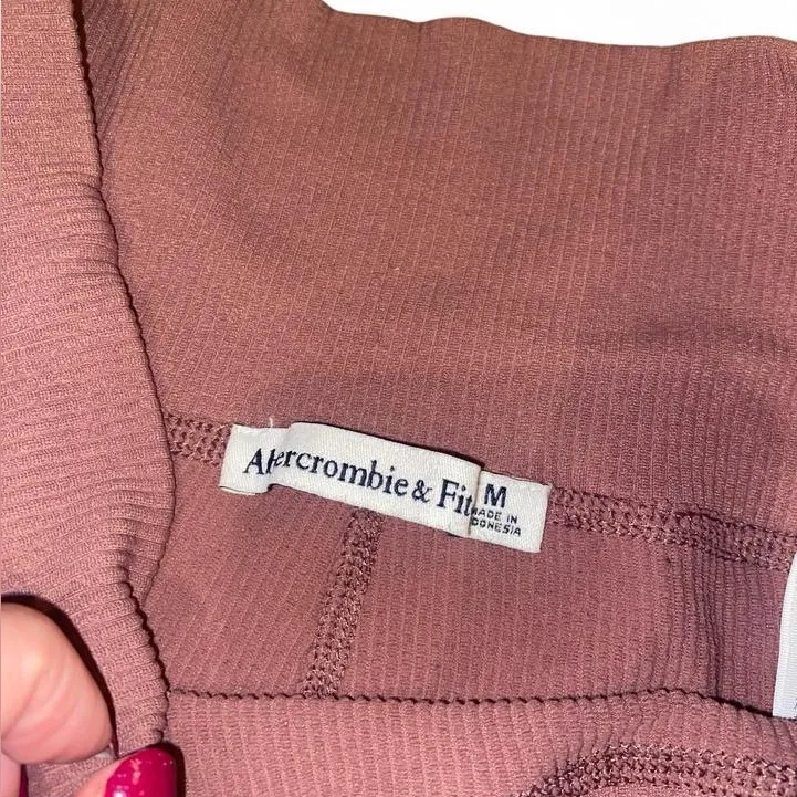 mauve pink ribbed leggings from Abercrombie & fitch - Image 3