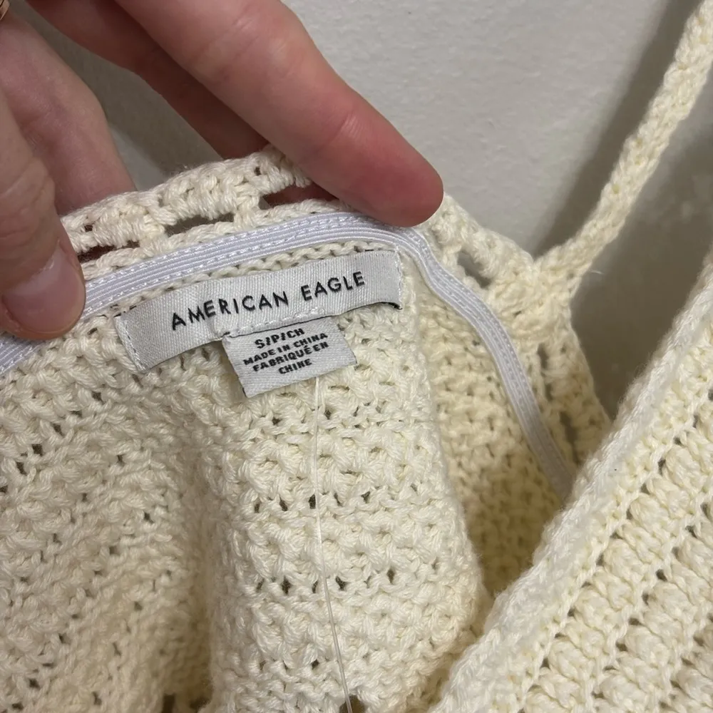 NWOT American Eagle Boho Music Festival Crochet Tie Front Cami Tank - Size S - Image 3