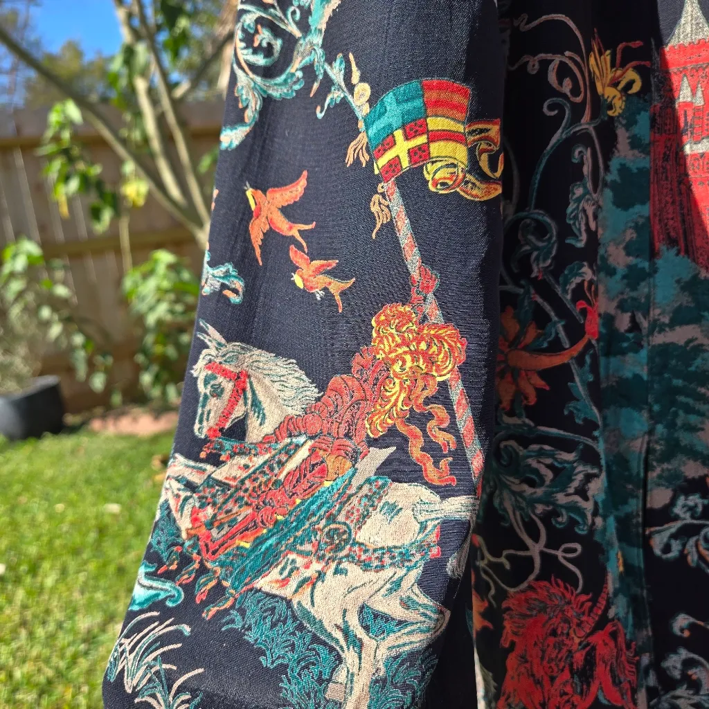 VTG Platinum by Dorothy Schoelen Blazer Fairy Whimsicle L Green Size L - Image 6