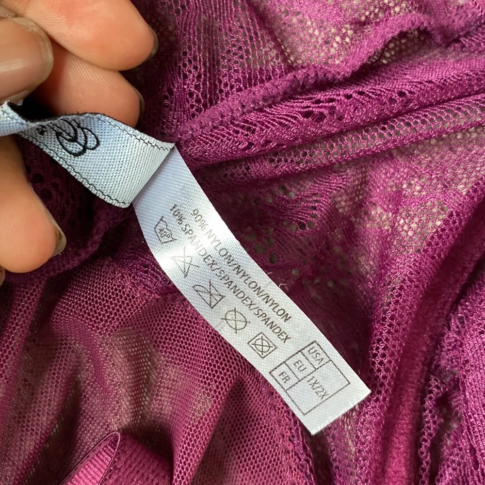 Chlala Cheri Paris Intimate Teddy SIZE 1X/2X Purple - Image 5