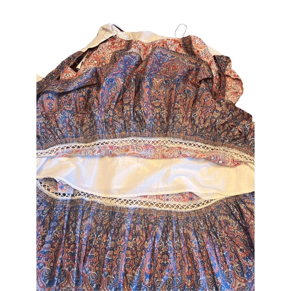 NWT Haute Hippie Boho Fairy Floral Flutter Sleeve Maxi Dress open Back Size 6 - Image 6