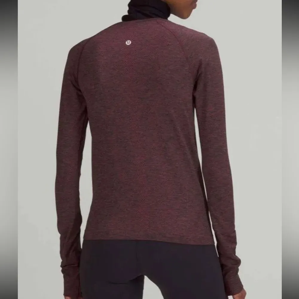 Women’s Lululemon Swiftly Tech Long Sleeve Shirt 2.0 *Race Length Smokey Red 14 - Image 2