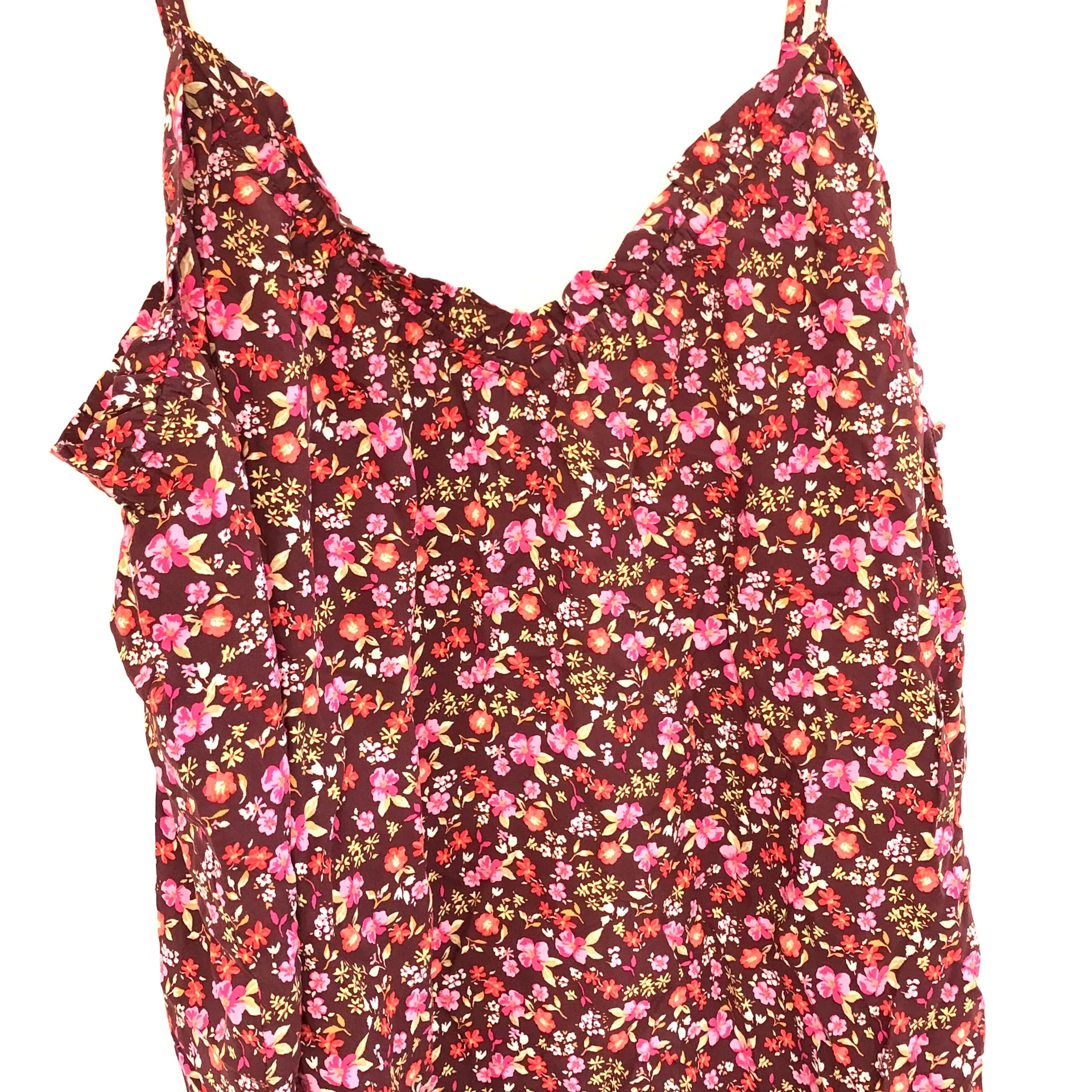 Scoop-Neck Floral Swing Cami Blouse Med - Image 3
