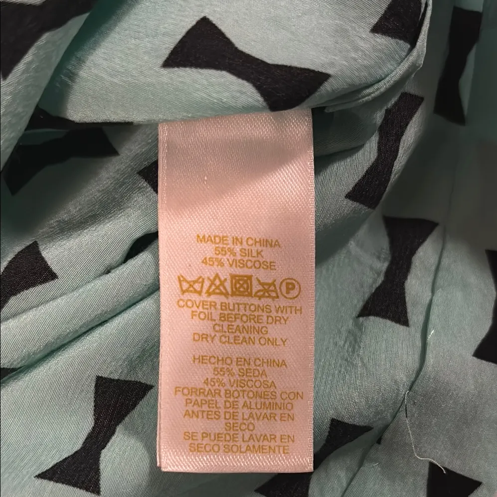 Kate Spade New York Silk Isadora Bow Print Top 2 Dopamine Quiet Luxury.Classic - Image 11