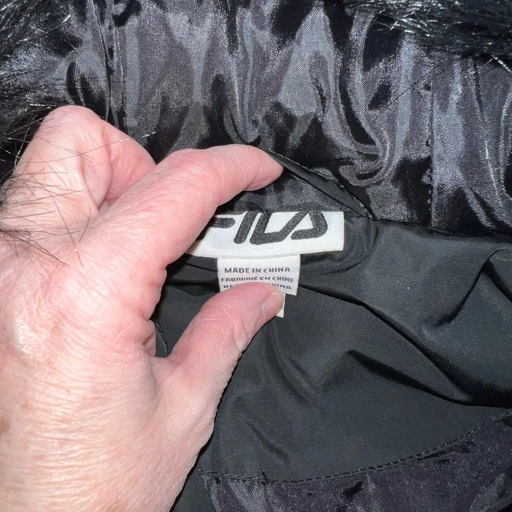 Super Cool FILA “Zia” Black Puffer Jacket! - Image 5