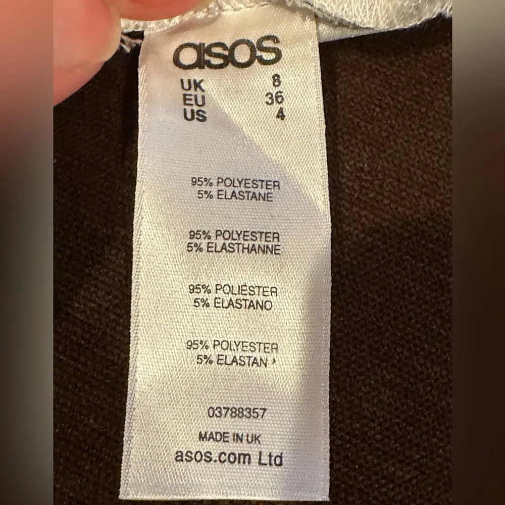 ASOS  NWT Awing Stripe Design  Stripe,Black & White, wrap front slit-dress Sz 4 - Image 12