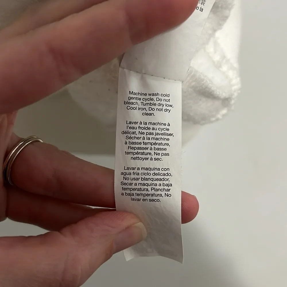 Gap White Hoodie with Blue and Green Letters Pocket Size Medium EUC - Image 5