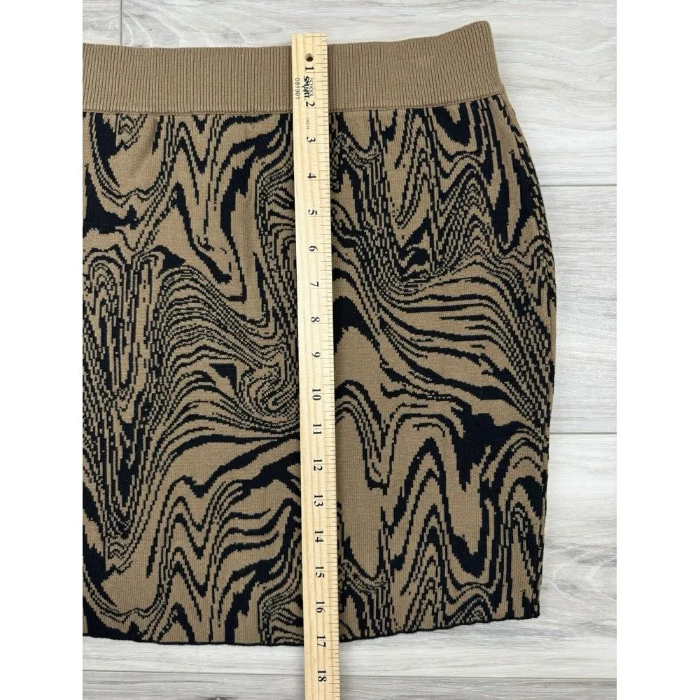 Good American Women's Intarsia Swirl Knit Stretch Mini Skirt Sz L/XL 3/4‎ - Image 7