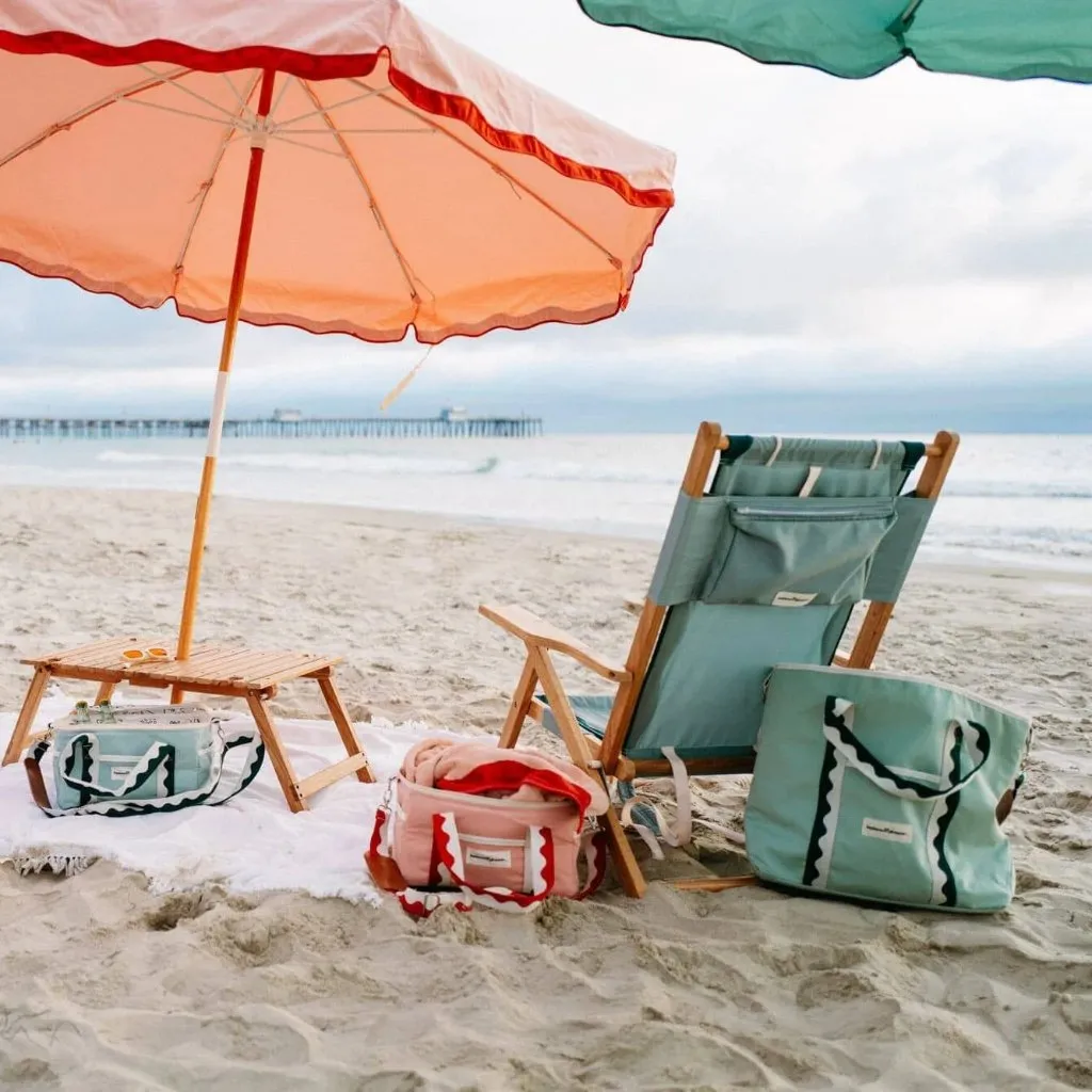 business & pleasure co. Beach Bag in Rivie Green Womens Beach Tote Shopper - Image 9