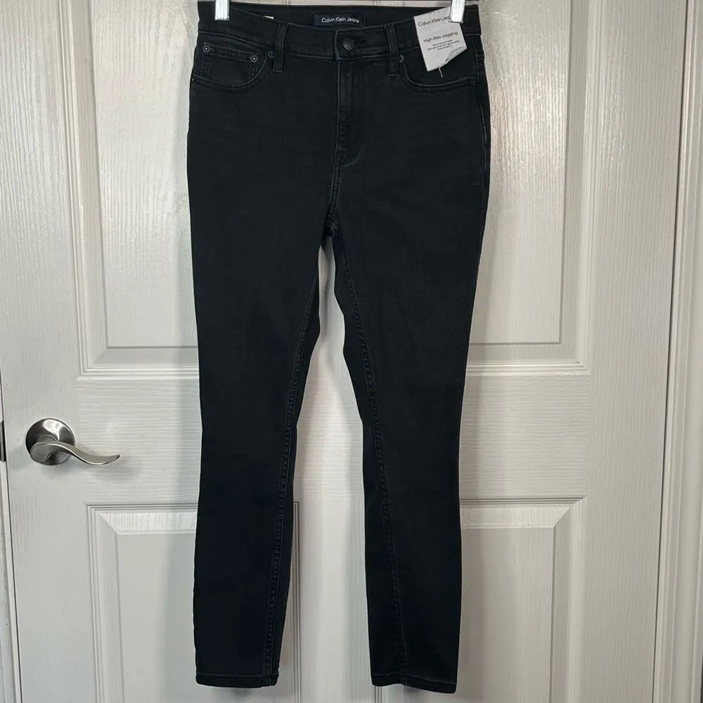 Calvin Klein Sz 28 Black High Rise Jeggings Jeans Skinny - Image 12