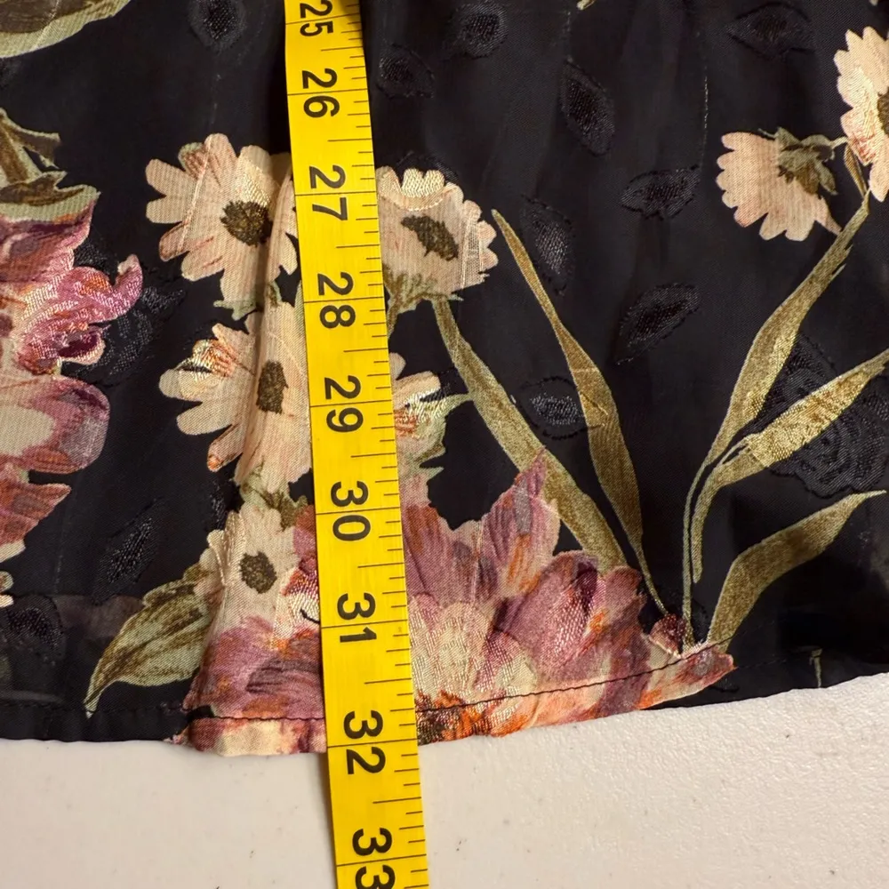 Lily Rose Black Dress with Pink and Yellow Floral Accents - Image 6