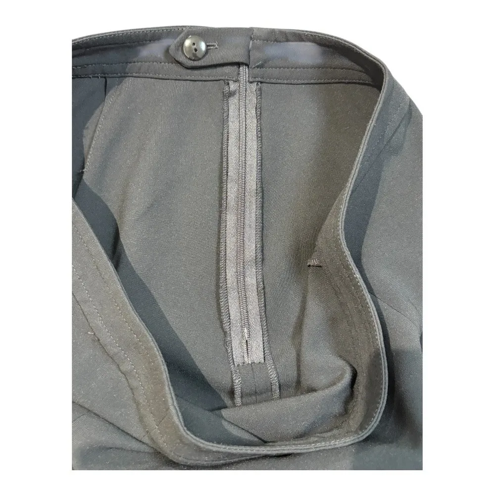 St. John Black Pants Straight Leg Dress Slacks Trousers Slits Spring 2010 Size 6 - Image 8