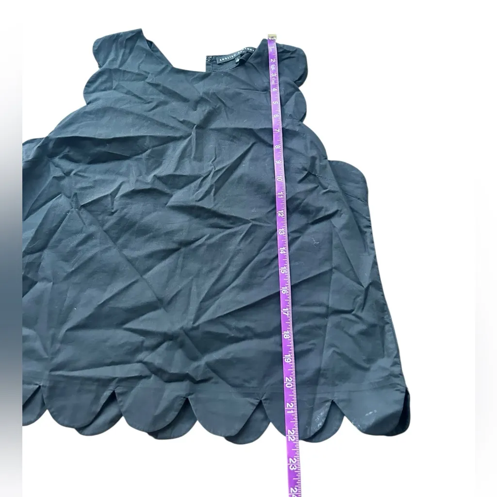 English Factory Scalloped Tank Top Black Size Large - Image 3