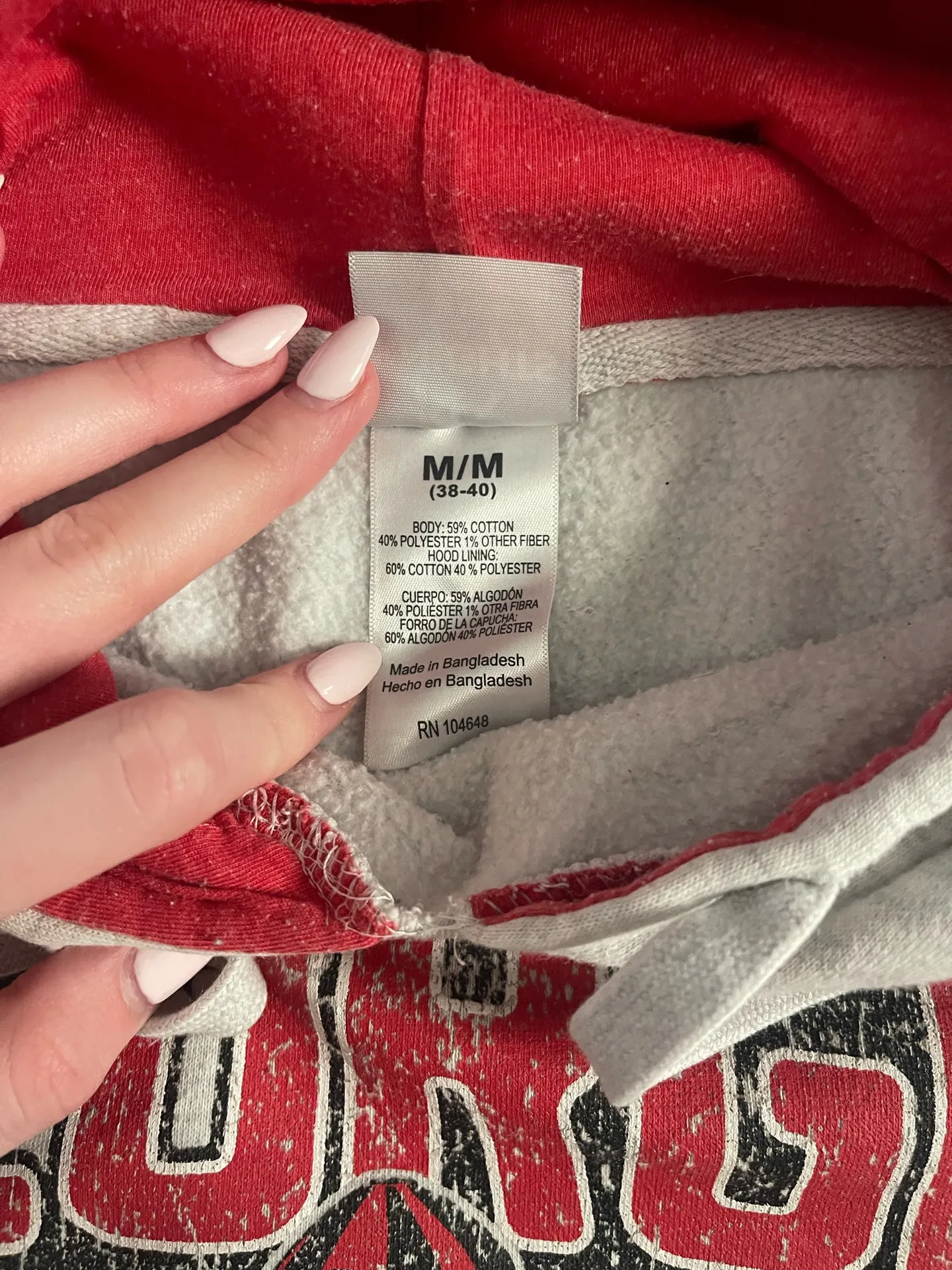 Vintage Georgia Hoodie Gray Size M - Image 4