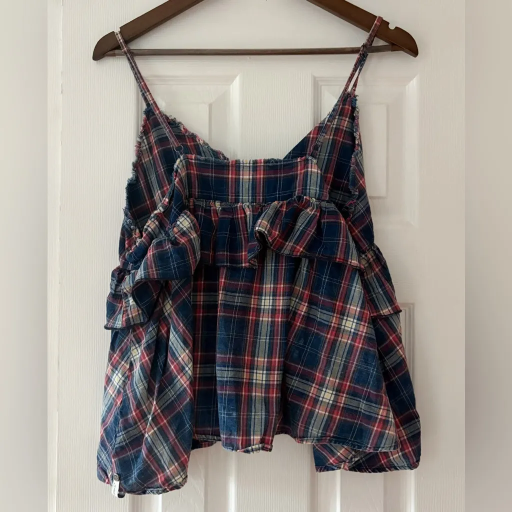 One Teaspoon Multicolor Plaid Top Size Medium EUC - Image 4