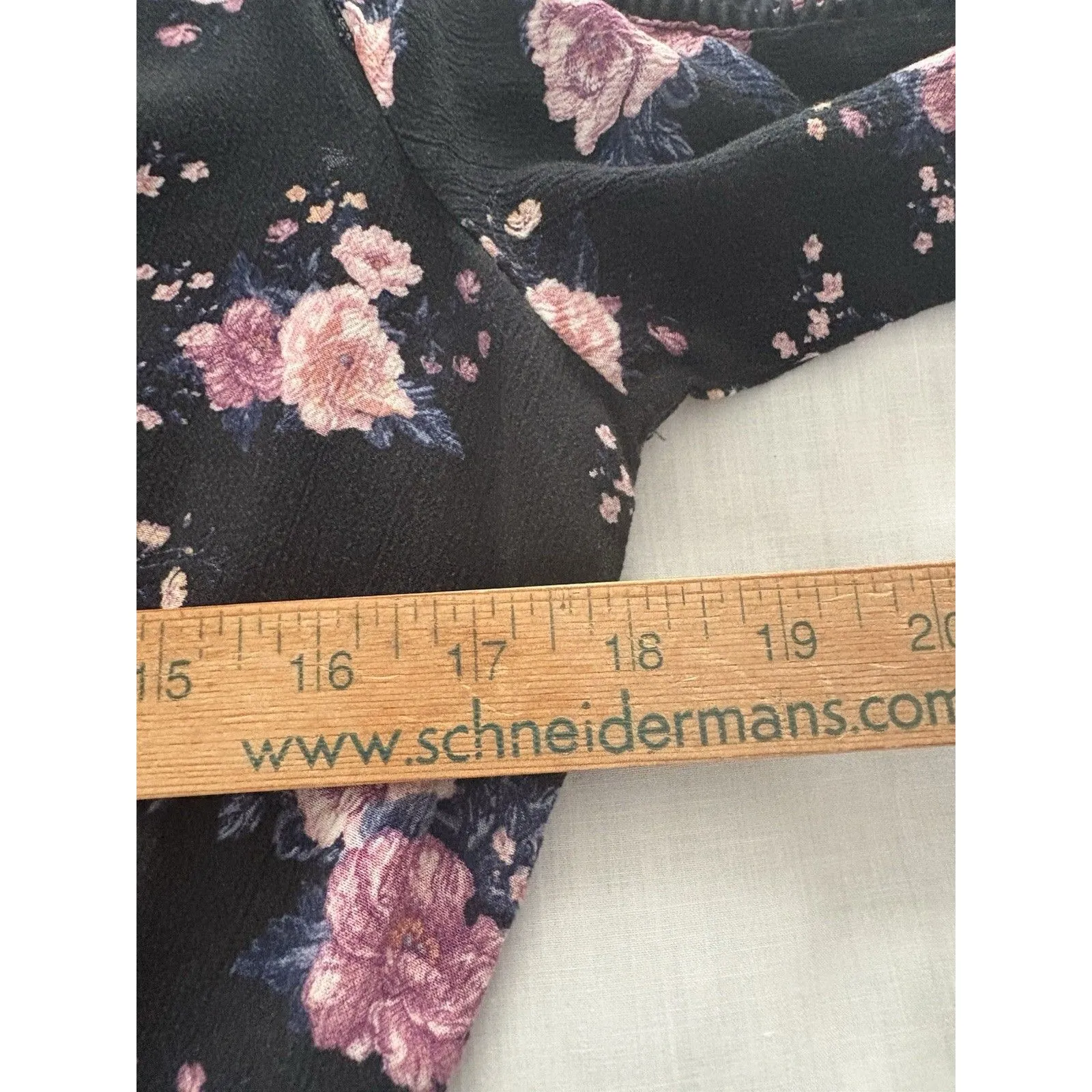 American Eagle Floral Maxi Dress Size L Black Cottage Prairie Country Hi Low - Image 11