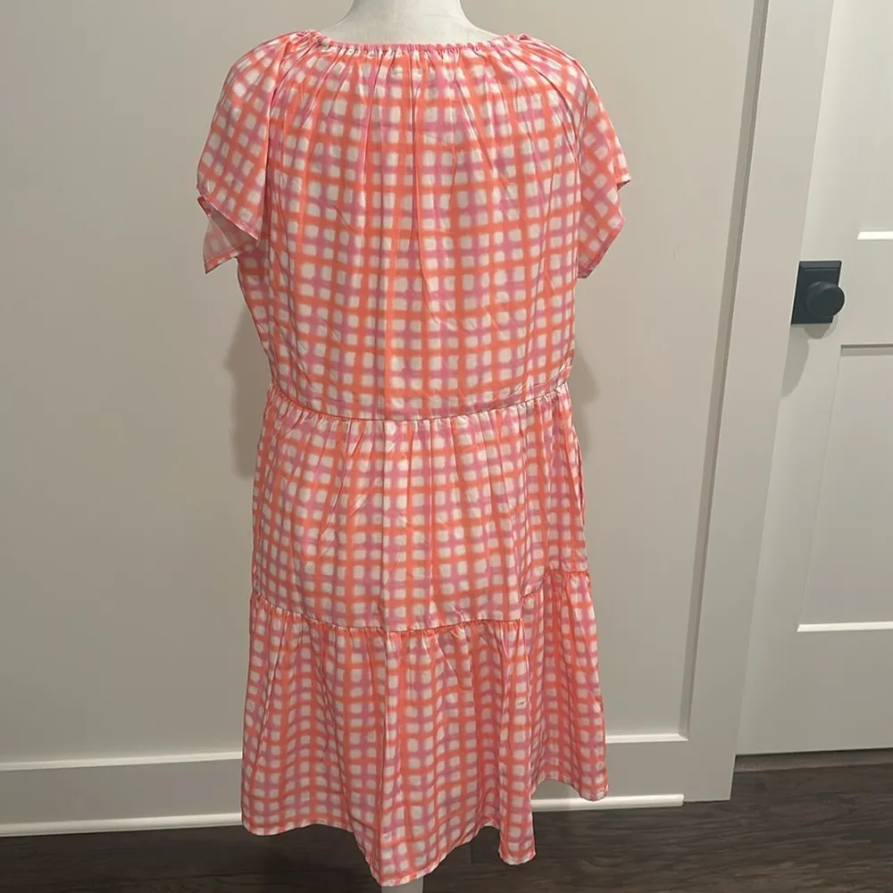 THML Pink/Orange/White Patterned Dress Sz M - Image 7